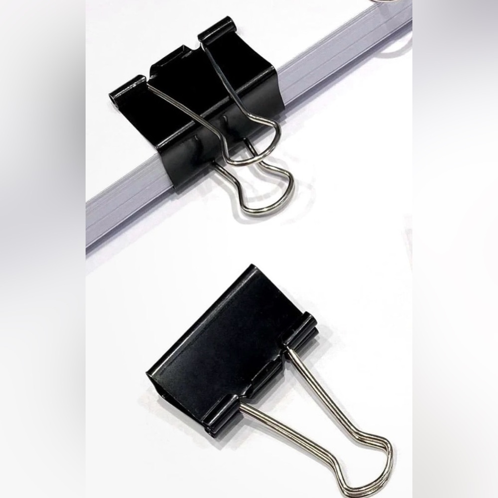 Medium Binder Clips (40 pieces total) - Black